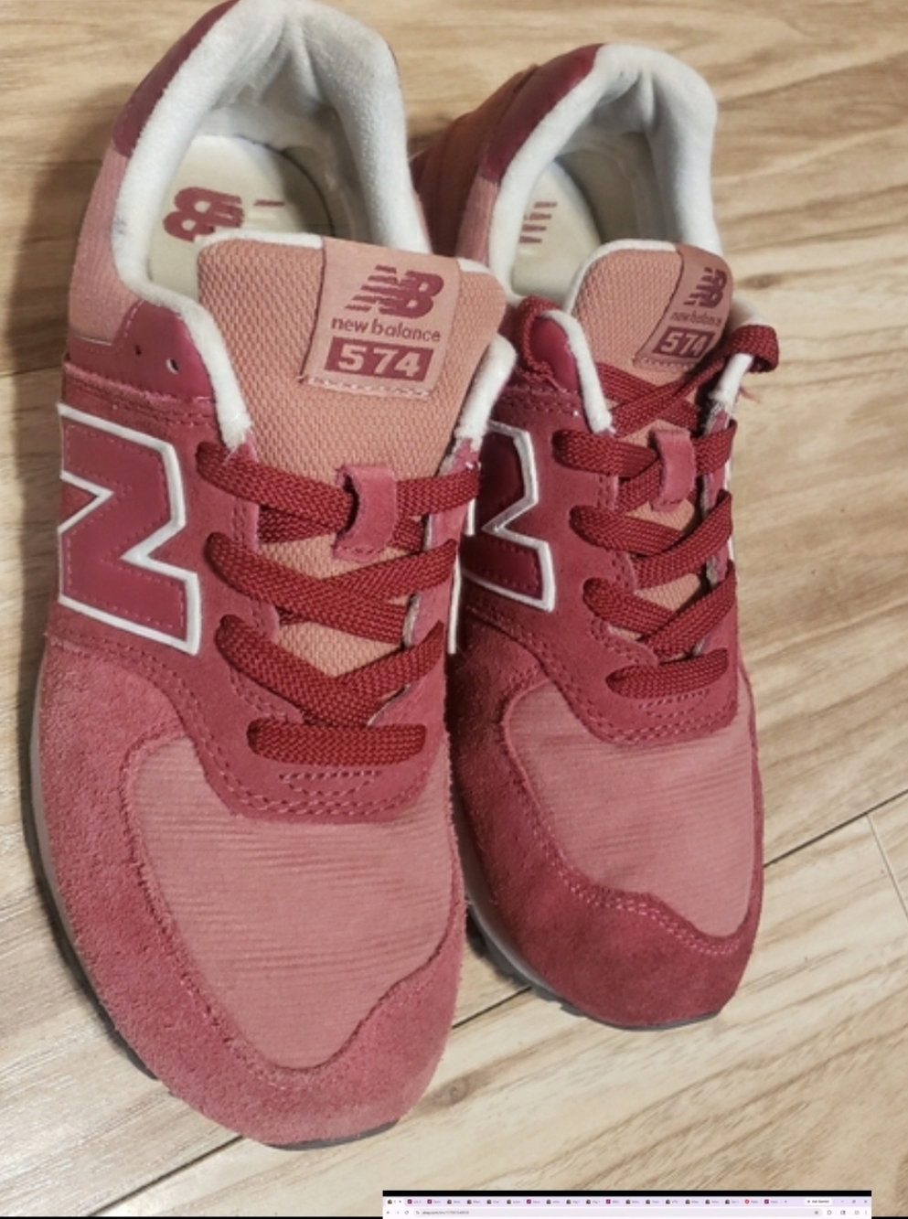 New Balance 574 Deep Earth Red Suede/mesh Vintage Vibe 5.5